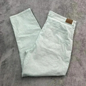 American Eagle Jeans Womens 18 Mint Corduroy Mom Straight Jean Stretch 36x26